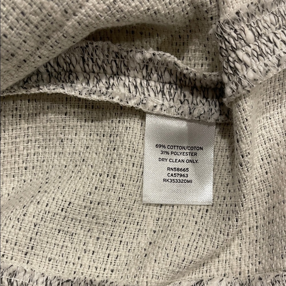 Nordstrom Susina Tweed Light Gray Women's Blazer Jacket XL cotton - Picture 8 of 9